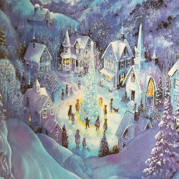 1995 The Road to Christmas 1000 Piece Jigsaw Puzzle Glow in the Dark 20” x 27” - Picture 3 of 12